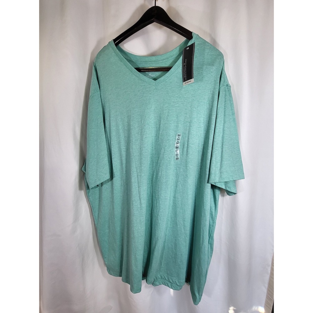 Roundtree & Yorke Mens 3XT Mint Green Soft Washed V-Neck T-Shirt NWT Big & Tall